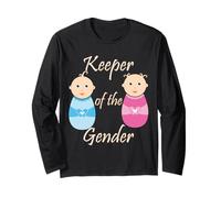 Keeper of the Gender reveal party baby sex announcement Long Sleeve T-Shirt