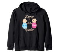 Keeper of the Gender reveal party baby sex announcement Zip Hoodie