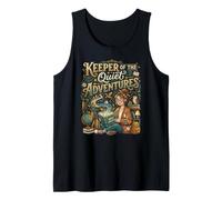 Keeper of the Quiet Adventures - Librarian Book Lover Humor Tank Top