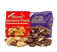 Keeper’s Choice Biscuit & Chocolate Variety Pack - Assorted Tea Biscuits & Chocolate Biscuit Selection - Factory Seconds - Great Value Sharing Pack (Mixed Biscuit & Chocolate Pack (500g + 400g))