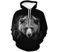 keephen Animal Pattern Men/Women Long Sleeve Hoodies Cute Polar Bear 3D Printed Pullover Pocket Sweatshirt Coat Tops