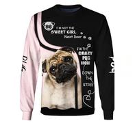 keephen I'm The Crazy Bichon Frise/Pug/Shih Tzu/Yorkshire Mom Dog 3D Printed Sweatshirt Men Women Pullover Unisex Tops