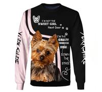 keephen I'm The Crazy Bichon Frise/Pug/Shih Tzu/Yorkshire Mom Dog 3D Printed Sweatshirt Men Women Pullover Unisex Tops