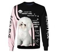 keephen I'm The Crazy Bichon Frise/Pug/Shih Tzu/Yorkshire Mom Dog 3D Printed Sweatshirt Men Women Pullover Unisex Tops