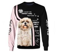 keephen I'm The Crazy Bichon Frise/Pug/Shih Tzu/Yorkshire Mom Dog 3D Printed Sweatshirt Men Women Pullover Unisex Tops