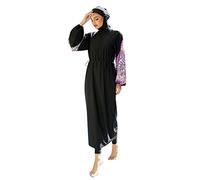 keephen Islamic Burkini Bathing Suit 3pcs Patchwork Printed Muslim Swimwear Women Modest Long Sleeve Sport Swimsuit