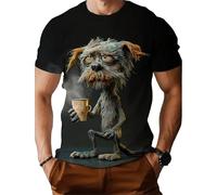 keephen Men's Funny Pig 3D Printed T-Shirt Short Sleeve Regular Fit T-Shirts Casual Round Neck Pullover Tops