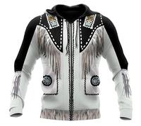 keephen Men's Native American Indian 3D Printed Zip Hoodies Pullover Sweatshirt Hooded Sweatshirt Sportswear Casual Jacket