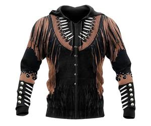 keephen Men's Native American Indian 3D Printed Zip Hoodies Pullover Sweatshirt Hooded Sweatshirt Sportswear Casual Jacket