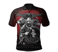 keephen Nordic Mythology Warrior Odin Viking Fenrir Wolf Tattoo 3D Printed Harajuku Streetwear Casual Polo Shirt Summer Short Sleeve T-Shirt