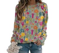 keephen Women's 3D Print O Neck Sweatshirts Cute Animal Floral Butterfly Graphic Blouses Casual Long Sleeve Pullover Jumper Tops