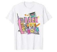 keephen Womens 90s Party T-Shirt Back to the 90's Round Neck Bright Vibrant Vintage T Shirts Summer Short Sleeve Tops