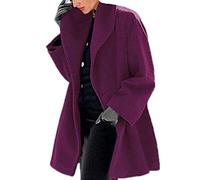 keephen Womens Long Coat Shawl Collar Jacket Winter Trench Longline Parka Outwear Overcoat Plus Size