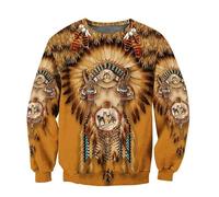 keephenDE Indians Ethnic Style Bohemian 3D Printed Sweatshirt Women Streetwear Long Sleeve Y2k Pullover Tops