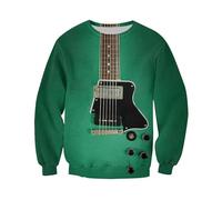 keephenDE Musical Instrument Guitar 3D Printed Sweatshirt Women Long Sleeve Y2k Streetwear Pullover Tops