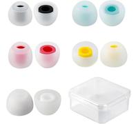 Keephifi【10 PCS/5 Pairs】 Earphones Earpads KBEAR 07 Silicone Eartips,Noise Reduction Earbud Tips, in Ear Monitors Ear Tips with Vocal Enhancement