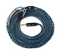 keephifi 2 Meter Length Earphone Cable KBEAR ST16 Plus 16-core 2M Length 5N OCC Silver-Plated Upgrade Braided Headphone Extension Cords with 3.5 Gold-Plated Plug (3.5mm TFZ, Black Blue)
