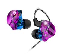 keephifi CCZ DC01 Pro IEM Wired Earbuds In Ear Monitor Headphones, 1DD Bass Earbuds V-shape Tuning In Ear Earphones with 2Pin-Z Detachable OFC cables for Musicians, Gamer, Drummers(Purple, no micro)