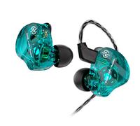 keephifi CCZ DC01 Pro IEM Wired Earbuds In Ear Monitor Headphones, 1DD Bass Earbuds V-shape Tuning In Ear Earphones with 2Pin-Z Detachable cables IEM for Musicians, Gamer, Drummers(Green, no micro)