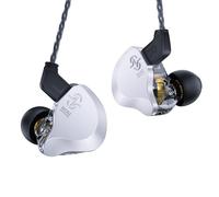 keephifi CCZ DC02 In Ear Monitor Wired IEM Earphones,Dual Magnetic Circuit DD Electroplated Metal DJ Headphones with Detachable Cable,PU+PET Composite Diaphragm Earbuds For Musicians,Stage,Gaming