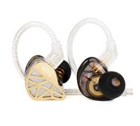 keephifi CCZ MC04 In Ear Monitors, IEM with 3.5mm Plug Detachable Tangle Free Silver-Plated OFC, Gaming Earbuds 10mm 1DD+1BA Hybrid Driver, Zero Latency IEM Earphones for Singers, DJ