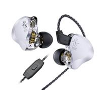 keephifi CCZ SOLO DC02 In Ear Monitor Earphones With Mic,Dual Magnetic Circuit DD IEM Wired Headphones,PU+PET Composite Diaphragm,Electroplated Glossy Metal 3.5mm Earbuds For Musicians,Gaming