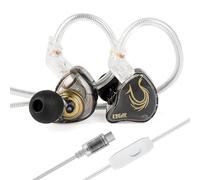 keephifi KBEAR Phoenix Wired Earbuds IEMs, Black Type-C Mic