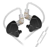 keephifi KZ ZSN Pro X KZ In Ear Monitor with Mic,1BA+1DD HiFi IEMs In Ear Headphones,KZ IEM Wired Earbuds Stereo Bass,HiFi Earbuds for Audiphiles Musicians Singers Drummers(Black,with micro)