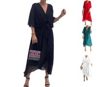 Keepholdon Dress,Casual Ruffle Short Sleeves Chiffon Empire Waist Dress,Womens Dresses for Beach Or Casual (Black,3XL)