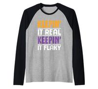 Keepin' It Real Keepin' It Flaky - Psoriasis Awareness Raglan Baseball Tee