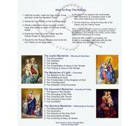 Keeping God in Sports How to Pray the Rosary Prayer Card, Large Print and Font, Easy to Read, 8 1/2 x 11 Inch Size