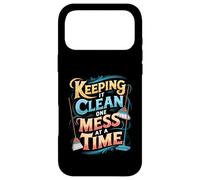 Keeping It Clean, One Mess Janitorial School Custodians Case for iPhone 17 Pro Max