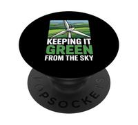 Keeping It Green From the Sky Wind Turbine Technician PopSockets Adhesive PopGrip