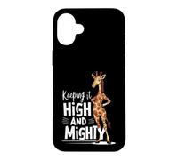 Keeping It High And Mighty Funny Giraffe Pun Case for iPhone 16 Plus