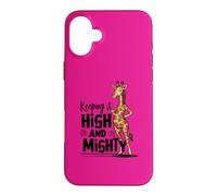 Keeping It High And Mighty Funny Giraffe Pun Case for iPhone 16 Plus