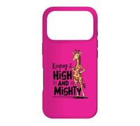 Keeping It High And Mighty Funny Giraffe Pun Case for iPhone 17 Pro