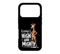 Keeping It High And Mighty Funny Giraffe Pun Case for iPhone 17 Pro