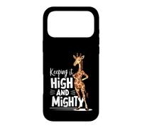 Keeping It High And Mighty Funny Giraffe Pun Case for iPhone 17 Pro Max