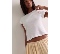 Keeping It Light Ribbed Baby Tee by Intimately at Free People in Clean Ivory, Size: Small - female