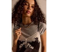 Keeping It Light Ribbed Baby Tee by Intimately at Free People in Medium Heather Grey, Size: XL - female