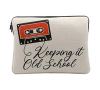 Keeping It Old School Music Audio Cassette Vintage 90's - 10 Inch Protective Case for PC Laptop Printed in France Linen Look