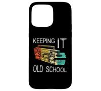 Keeping It Old School - Retro Boombox 80s 90s Hip Hop Music Case for iPhone 15 Pro Max