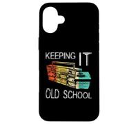 Keeping It Old School - Retro Boombox 80s 90s Hip Hop Music Case for iPhone 16 Plus