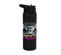 Keeping It Old School - Vintage Boombox 80s Stainless Steel Insulated Water Bottle
