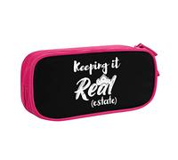 Keeping It Real Estate Pencil Bag Large Capacity Double Layer of Fice School Por Table Pencil Case