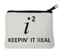 Keeping It Real I Squared Neoprene Coin Purse Pouch 10x11cm White