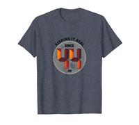 Keeping It Real Since '44 Birthday Gift Retro Graphic T-Shirt, Men, Heather Blue, M