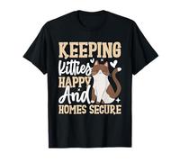 Keeping Kitties Happy and Homes Secure Cat Sitter T-Shirt