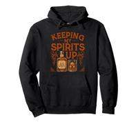 Keeping My Spirits Up Funny Whiskey Drinker Pun Pullover Hoodie