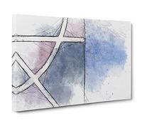 Keeping The Angles Canvas Print | Gallery Wrapped 30mm Frame Wall Art | 30x20 inches | Ready to Hang | Abstract Picture | Living Room Bedroom Lounge Office